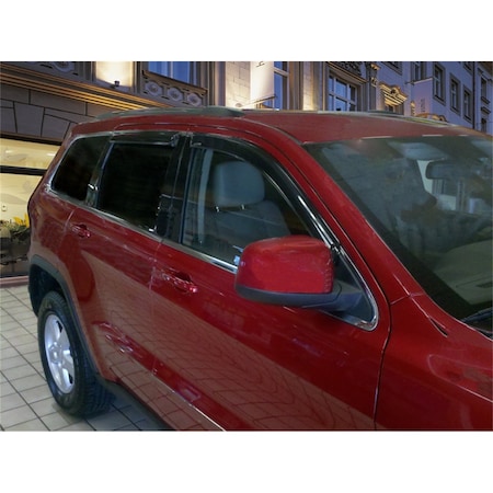 Stampede 11-C GRAND CHEROKEE SMOKE 4PC WINDOW VISORS 6934-2